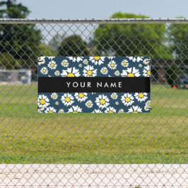 Daisy Muster, White Daisies, Ihr Name Banner