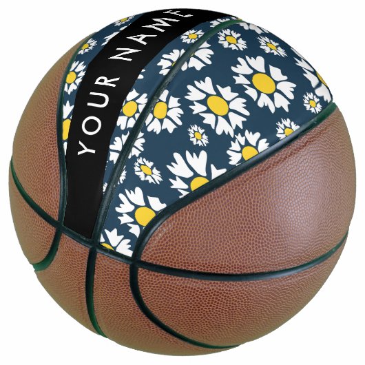 Daisy Muster, White Daisies, Ihr Name Basketball (angewinkelt)