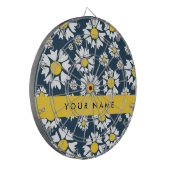 Daisy Muster, White Daisies, Ihr Name Dartscheibe (Vorderseite Links)
