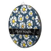 Daisy Muster, White Daisies, Ihr Name Dartscheibe (Vorderseite rechts)