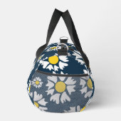 Daisy Muster, White Daisies, Ihr Name Duffle Bag (Rechts)