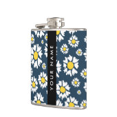 Daisy Muster, White Daisies, Ihr Name Flachmann (Links)