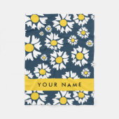 Daisy Muster, White Daisies, Ihr Name Fleecedecke (Vorderseite)