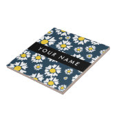 Daisy Muster, White Daisies, Ihr Name Fliese (Seite)