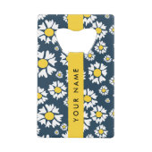 Daisy Muster, White Daisies, Ihr Name Geldbeutel Flaschenöffner (Vorderseite)