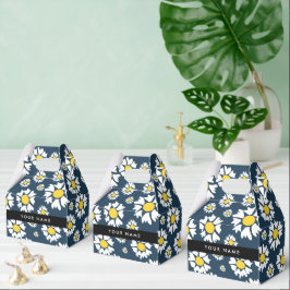 Daisy Muster, White Daisies, Ihr Name Geschenkschachtel