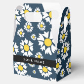 Daisy Muster, White Daisies, Ihr Name Geschenkschachtel (Geöffnet)