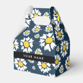 Daisy Muster, White Daisies, Ihr Name Geschenkschachtel (Vorderseite)