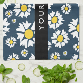 Daisy Muster, White Daisies, Ihr Name Geschirrtuch