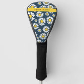 Daisy Muster, White Daisies, Ihr Name Golf Headcover (Vorderseite)
