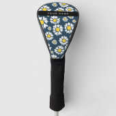 Daisy Muster, White Daisies, Ihr Name Golf Headcover (Vorderseite)