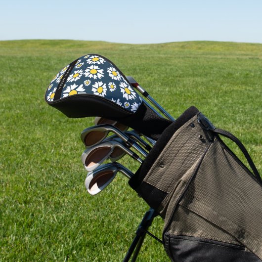 Daisy Muster, White Daisies, Ihr Name Golf Headcover (In SItu)