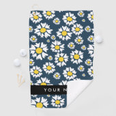 Daisy Muster, White Daisies, Ihr Name Golfhandtuch (Insitu)