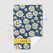 Daisy Muster, White Daisies, Ihr Name Golfhandtuch (Insitu)
