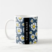 Daisy Muster, White Daisies, Ihr Name Kaffeetasse (Links)