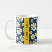 Daisy Muster, White Daisies, Ihr Name Kaffeetasse (Links)