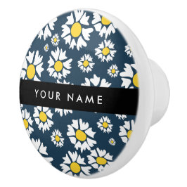 Daisy Muster, White Daisies, Ihr Name Keramikknauf