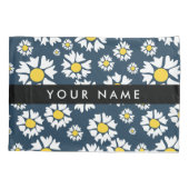 Daisy Muster, White Daisies, Ihr Name Kissenbezug (Rückseite)
