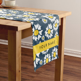 Daisy Muster, White Daisies, Ihr Name Kurzer Tischläufer