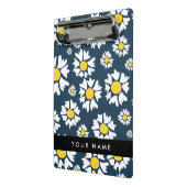 Daisy Muster, White Daisies, Ihr Name Mini Klemmbrett (Gewinkelt2)