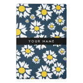 Daisy Muster, White Daisies, Ihr Name Mini Klemmbrett (Rückseite)
