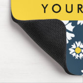 Daisy Muster, White Daisies, Ihr Name Mousepad (Ecke)