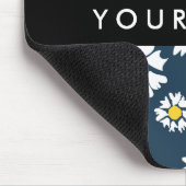 Daisy Muster, White Daisies, Ihr Name Mousepad (Ecke)
