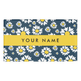 Daisy Muster, White Daisies, Ihr Name Namenschild