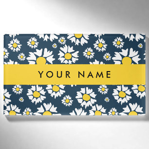 Daisy Muster, White Daisies, Ihr Name Namenschild