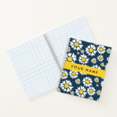 Daisy Muster, White Daisies, Ihr Name Notizblock (Innenseite)