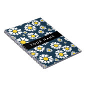 Daisy Muster, White Daisies, Ihr Name Notizblock (Rechte Seite)