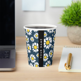 Daisy Muster, White Daisies, Ihr Name Pappbecher
