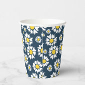 Daisy Muster, White Daisies, Ihr Name Pappbecher (Rechts)