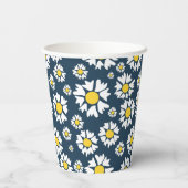 Daisy Muster, White Daisies, Ihr Name Pappbecher (Rückseite)