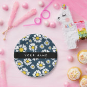 Daisy Muster, White Daisies, Ihr Name Pappteller (Party)