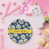 Daisy Muster, White Daisies, Ihr Name Pappteller (Party)