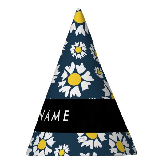 Daisy Muster, White Daisies, Ihr Name Partyhütchen (Rechts)
