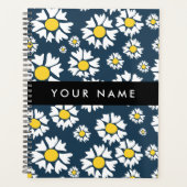 Daisy Muster, White Daisies, Ihr Name Planer (Vorderseite)