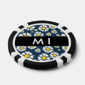 Daisy Muster, White Daisies, Ihr Name Pokerchips (Einzeln)