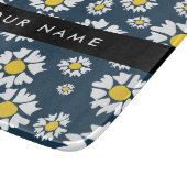 Daisy Muster, White Daisies, Ihr Name Schneidebrett (Ecke)