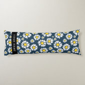 Daisy Muster, White Daisies, Ihr Name Seitenschläferkissen (Rückseite)