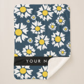 Daisy Muster, White Daisies, Ihr Name Sherpadecke (Vorderseite)