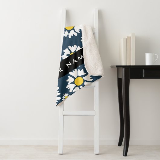 Daisy Muster, White Daisies, Ihr Name Sherpadecke (Beispiel)
