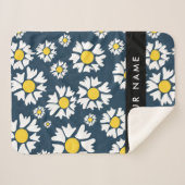 Daisy Muster, White Daisies, Ihr Name Sherpadecke (Vorderseite (Horizontal))