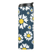 Daisy Muster, White Daisies, Ihr Name Thermosbecher (Nach links gedreht)