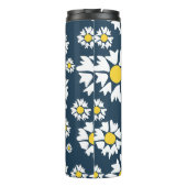 Daisy Muster, White Daisies, Ihr Name Thermosbecher (Rückseite)