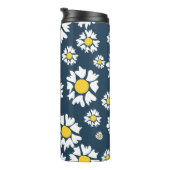 Daisy Muster, White Daisies, Ihr Name Thermosbecher (Nach rechts gedreht)