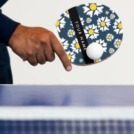 Daisy Muster, White Daisies, Ihr Name Tischtennis Schläger
