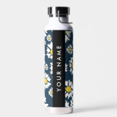 Daisy Muster, White Daisies, Ihr Name Trinkflasche (Links)