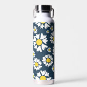 Daisy Muster, White Daisies, Ihr Name Trinkflasche (Vorne)